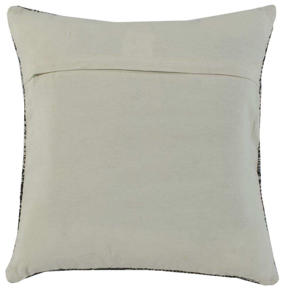 20" Beige And Gray Cotton Geometric Throw Pillow