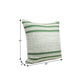 20" X 20" Jade Green And White 100% Cotton Geometric Zippered Pillow