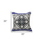 20" Blue and White Throw Pillow