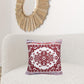 20" Red and White Throw Pillow