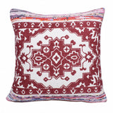 20" Red and White Throw Pillow