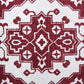 20" Red and White Throw Pillow