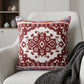 20" Red and White Throw Pillow