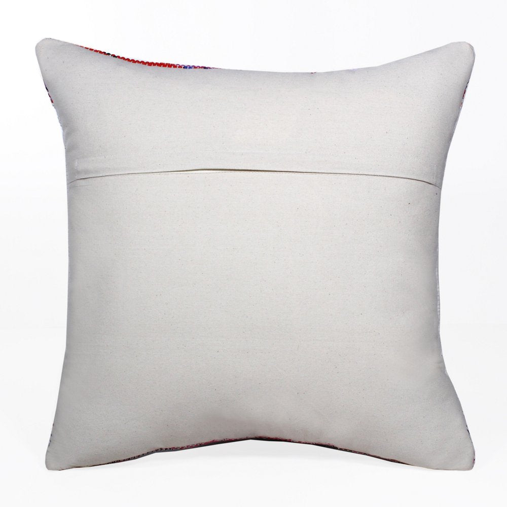 20" Red and White Throw Pillow