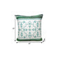 20" X 20" Green White And Blue 100% Cotton Geometric Zippered Pillow