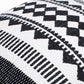 20" Black and White Geometric Cotton Throw Pillow