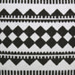 20" Black and White Geometric Cotton Throw Pillow