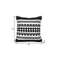 20" Black and White Geometric Cotton Throw Pillow