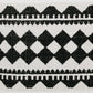 20" X 20" Black And White 100% Cotton Geometric Zippered Pillow