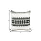 20" X 20" Black And White 100% Cotton Geometric Zippered Pillow