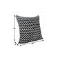 20" X 20" Black And White Polyester Chevron Zippered Pillow