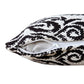 20" X 20" White And Black 100% Cotton Damask Zippered Pillow