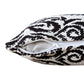 20" X 20" White And Black 100% Cotton Damask Zippered Pillow