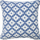 20" X 20" Orange And White 100% Cotton Geometric Zippered Pillow