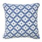 20" X 20" Orange And White 100% Cotton Geometric Zippered Pillow