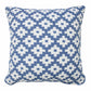 20" X 20" Orange And White 100% Cotton Geometric Zippered Pillow