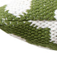 20" X 20" Green And White 100% Cotton Geometric Zippered Pillow