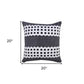 14" X 36" Yellow Black And White Cotton Striped Throw Pillow