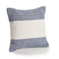 18" Blue and Ivory Throw Pillow