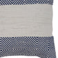 18" Blue and Ivory Throw Pillow