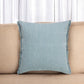 14" X 36" Light Blue Cotton Lumbar Throw Pillow With Fringe