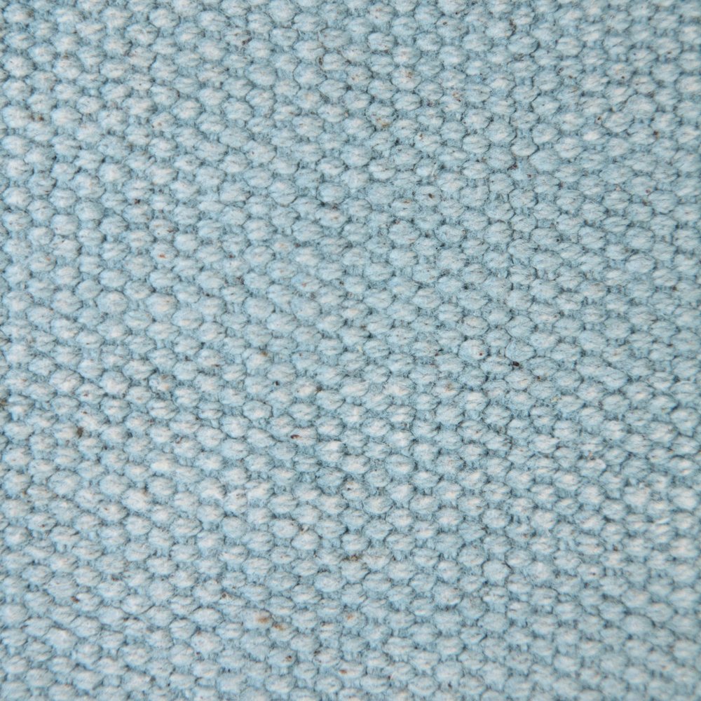 14" X 36" Light Blue Cotton Lumbar Throw Pillow With Fringe