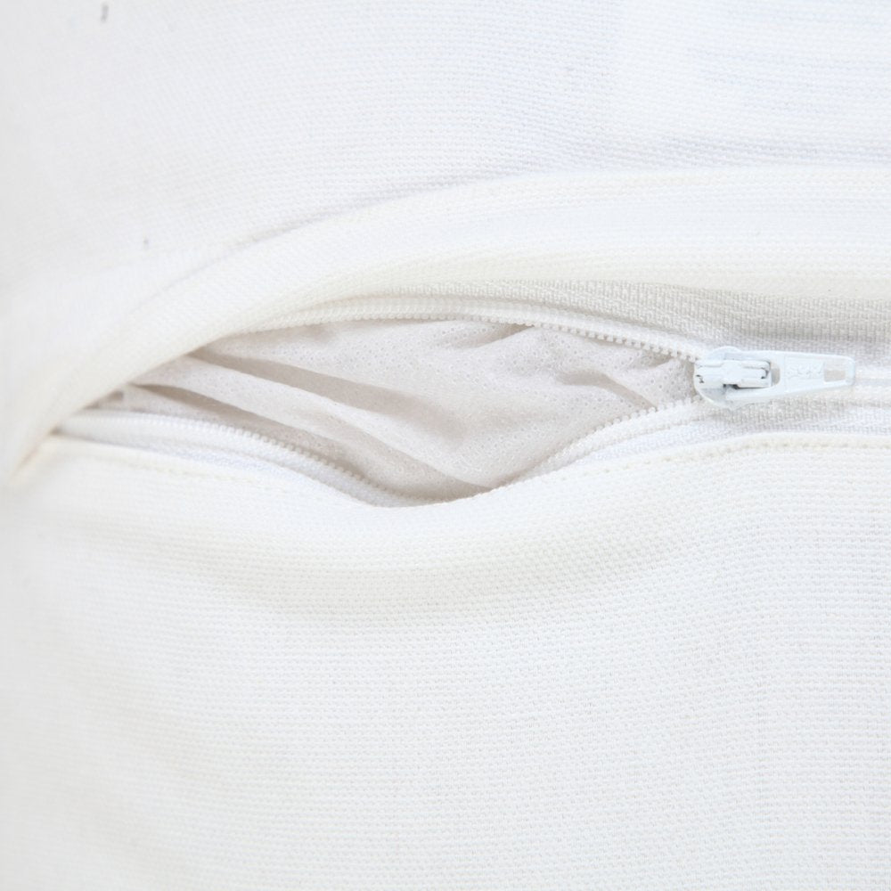 14" X 36" Light Blue Cotton Lumbar Throw Pillow With Fringe