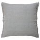 14" X 36" Light Blue Cotton Lumbar Throw Pillow With Fringe