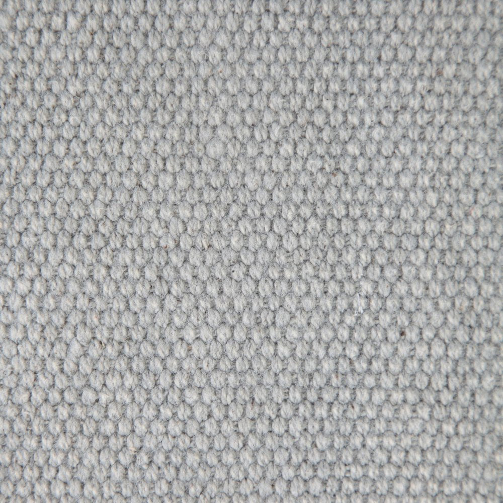 14" X 36" Light Blue Cotton Lumbar Throw Pillow With Fringe