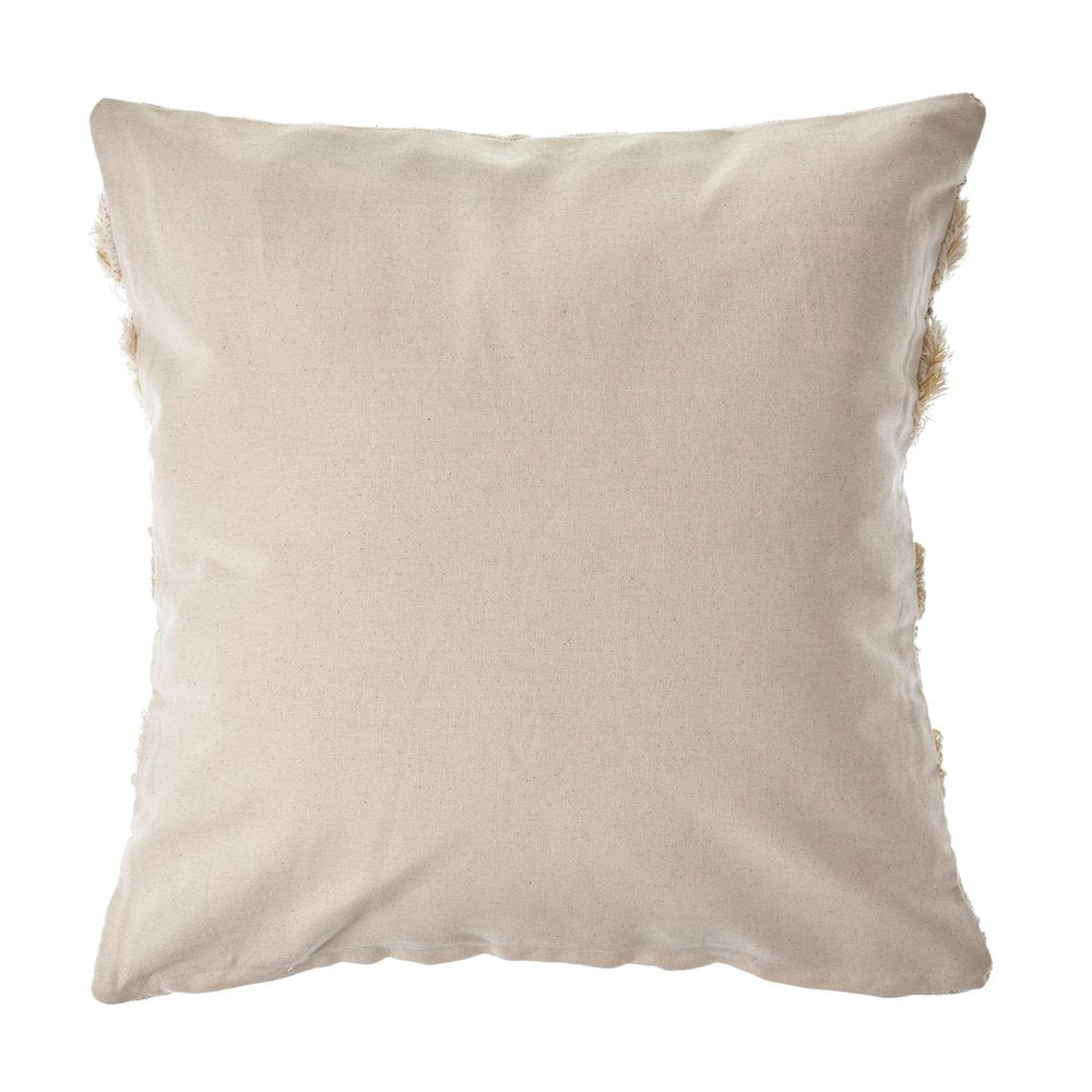 14" X 36" Cream Gray And Tan Cotton Striped Throw Pillow