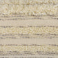 14" X 36" Cream Gray And Tan Cotton Striped Throw Pillow