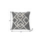 20" X 20" Black And Cream 100% Cotton Geometric Zippered Pillow