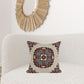18" X 18" Brown And Beige 100% Cotton Abstract Zippered Pillow