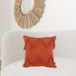 20" X 20" Cinnamon Orange 100% Cotton Zippered Pillow