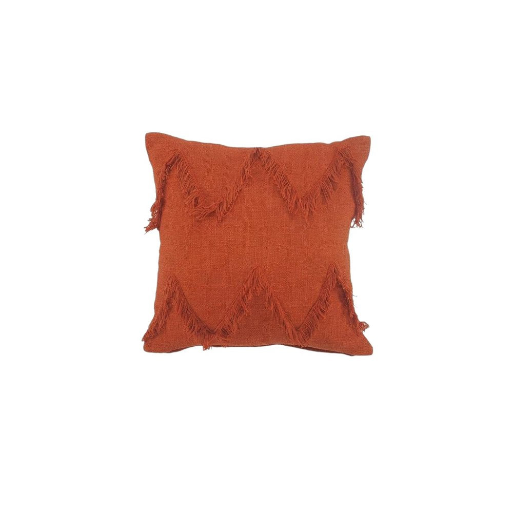 14" X 36" Orange 100% Cotton Zippered Pillow