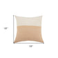 18" Orange and Off White Throw Pillow