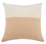 18" Orange and Off White Throw Pillow