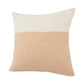 18" Orange and Off White Throw Pillow