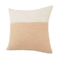 18" Orange and Off White Throw Pillow