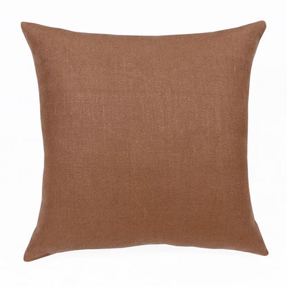 20" Brown Linen Throw Pillow
