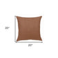 20" Brown Linen Throw Pillow