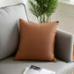 20" Brown Linen Throw Pillow