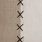 20" X 20" Gray And Tan Linen Patchwork Zippered Pillow
