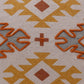 20" Yellow And Rust Cotton Geometric Throw Pillow
