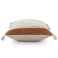 20" Blue And Off White Cotton Abstract Throw Pillow