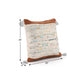 20" Blue And Off White Cotton Abstract Throw Pillow