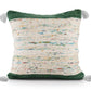 20" Blue And Off White Cotton Abstract Throw Pillow