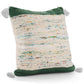 20" Blue And Off White Cotton Abstract Throw Pillow