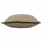 20" Tan And Black Linen Color Block Throw Pillow