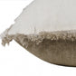 20" X 20" Tan And Ivory Linen Zippered Pillow